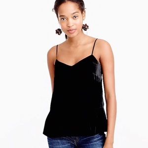 JCrew Royal Blue Petite Velvet Cami